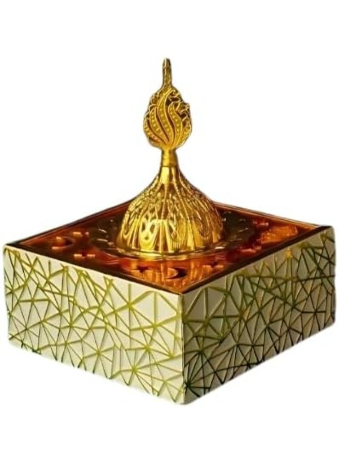 Square Islamic Style Incense Burner – Luxury Home Fragrance Decor